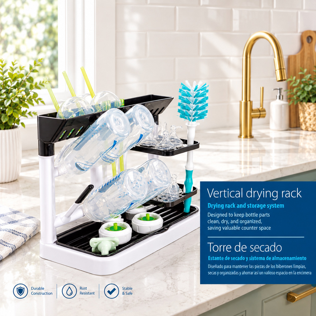 2-Pack Vertical Bottle Drying Rack