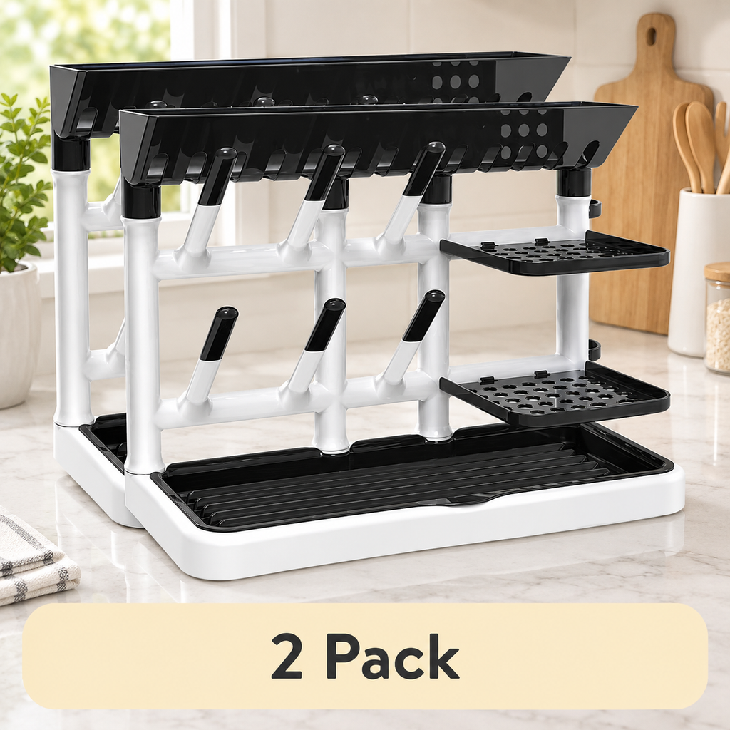 2-Pack Vertical Bottle Drying Rack