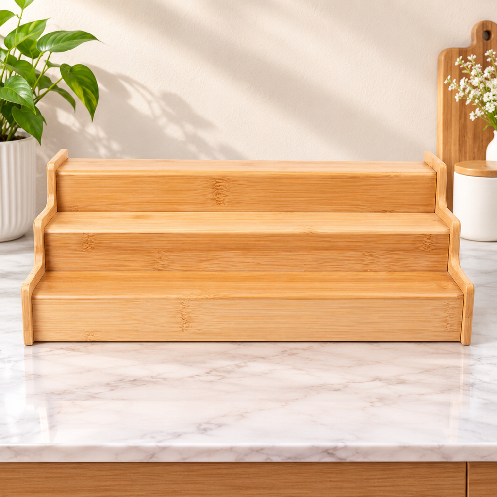 Expandable Bamboo 3-Tier Organizer