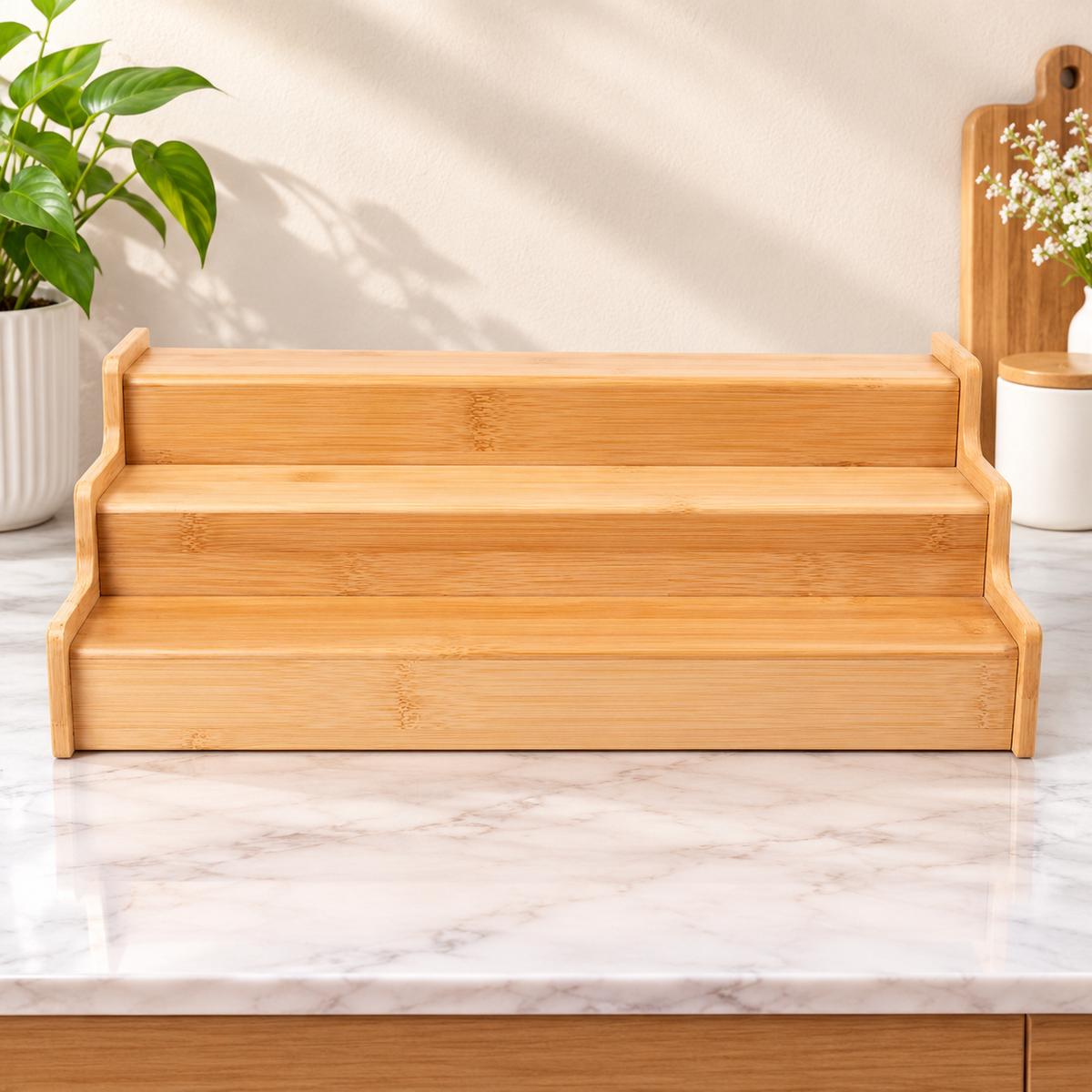 Expandable Bamboo 3-Tier Organizer