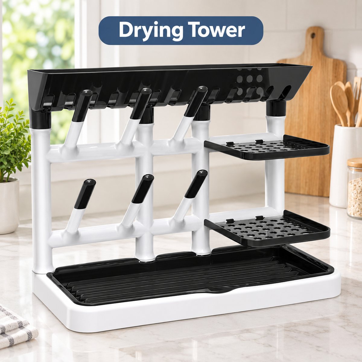 2-Pack Vertical Bottle Drying Rack