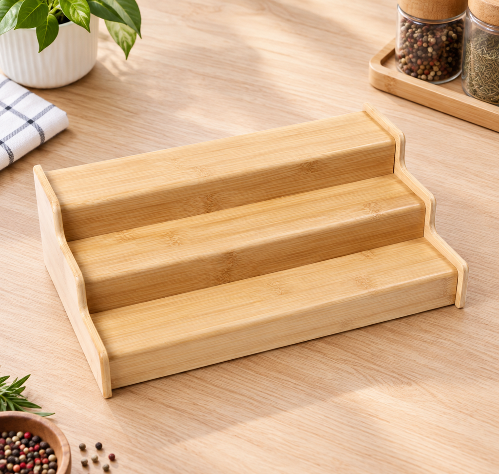 Expandable Bamboo 3-Tier Organizer