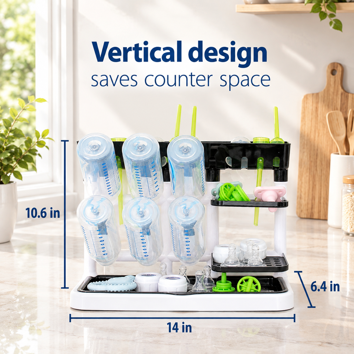 2-Pack Vertical Bottle Drying Rack