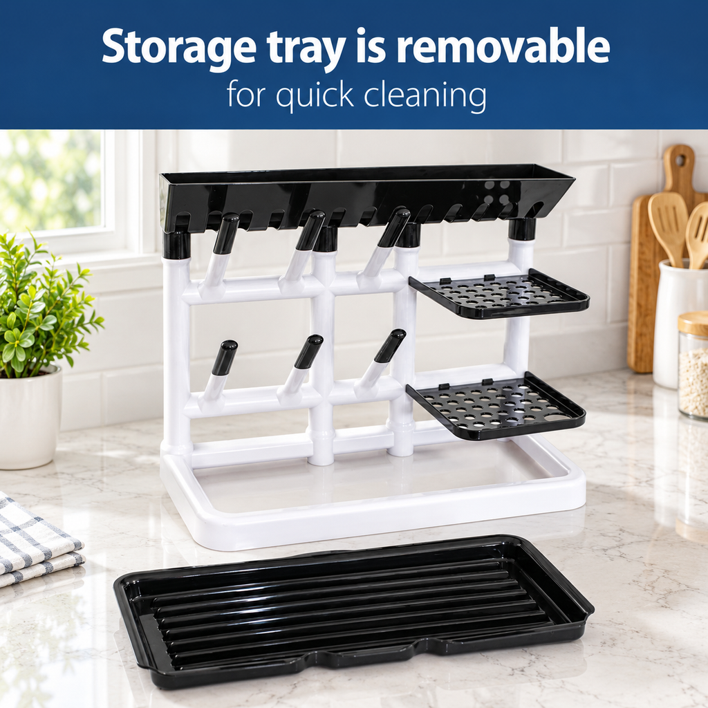 2-Pack Vertical Bottle Drying Rack