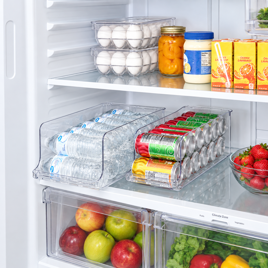 Expandable Clear Fridge Drink Organizer